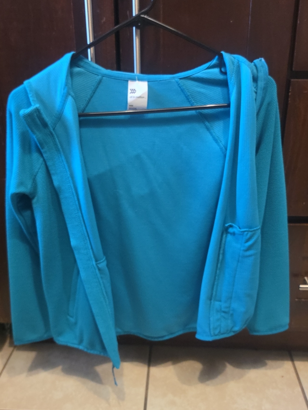 Teal Lightweight Hooded Zip-Up Jacket
